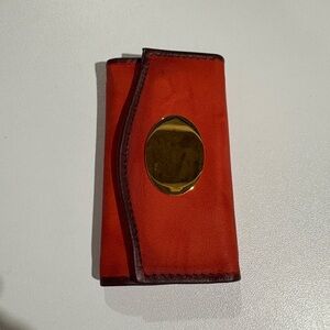 Amity Gold Crown Key Case Leather Lined